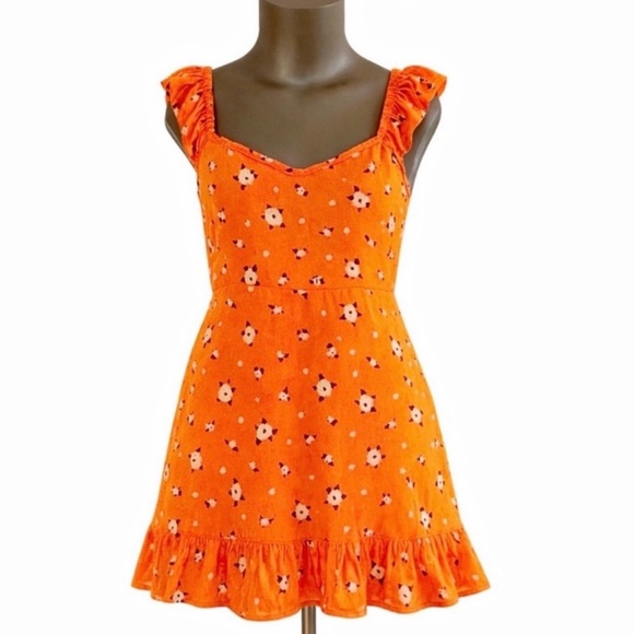NWOT. Free People. Like a Lady Printed Floral Nashville Mini Dress. Size L. - Picture 3 of 6